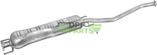 Střední tlumič výfuku Opel Vectra 1.8i/2.0i 16V 95-, Polmo 17.281 A, OE 5852869 5852870 90500030 90500031