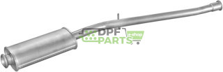Střední tlumič výfuku Peugeot 309 1.6i 1.9 86-94, Polmo 19.84 A, OE 172843