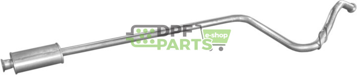 Střední tlumič výfuku Renault Express 1.9D  09/91-98, Polmo 21.235 A, OE 7700812791
