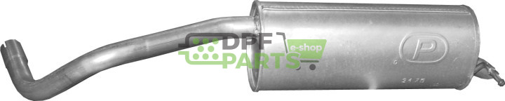 Tłumik końcowy Skoda Fabia 1.4i 16V / Seat Ibiza 1.4i, Polmo 24.75 A, OE 6R6.253.609AH 6R6.253.609K