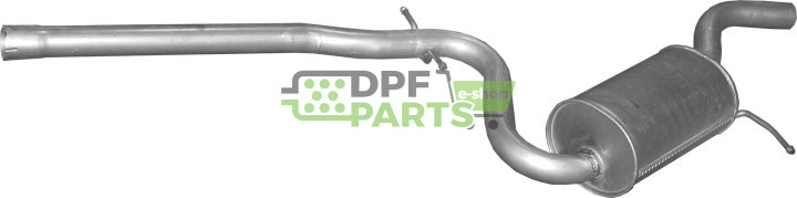 Tłumik środkowy Skoda Octavia II 2.0 Tdi   VW Golf V/Jetta III 2.0 TDi, Polmo 24.82 A, OE 1K0253209Q