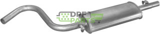 Střední tlumič výfuku Wartburg 1.3  88-, Polmo 28.01 A, OE 4015031104