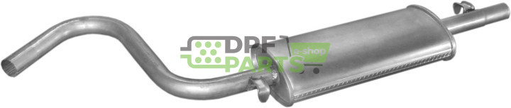 Střední tlumič výfuku Wartburg 1.3  88-, Polmo 28.01 A, OE 4015031104