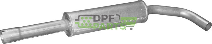 Střední tlumič výfuku VW Lupo 1.4i-16V  98-05, Polmo 30.281 A, OE 6X0253209B 6X0253209F
