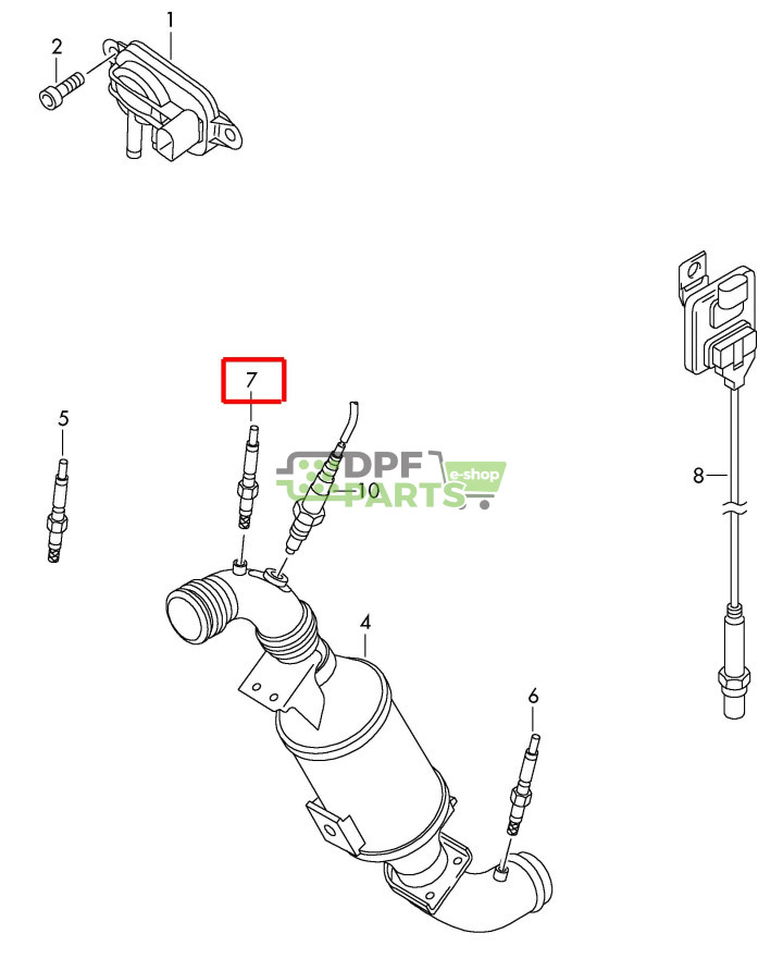Czujnik temperatury spalin oryginał VW CRAFTER  