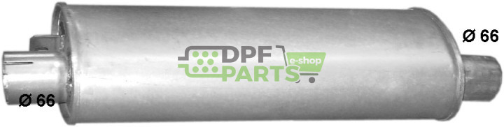 tlumič Mercedes Unimog, Polmo 69.98 A, OE 0004911099