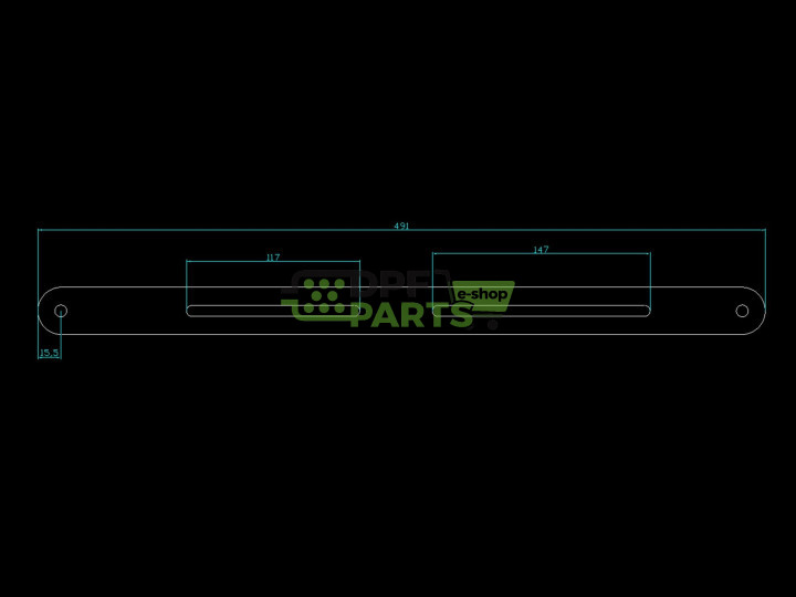 Opaska mocująca - 491 mm długości