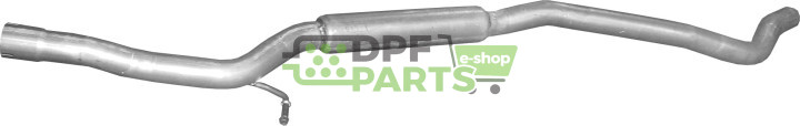 Střední tlumič výfuku Audi A4 2.0 TDi Turbo Diesel sedan , combi 11/07-05/13, Polmo 01.133 A, OE 8K0 253 409 AA 8K0 253 409 D