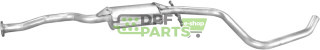 Střední tlumič výfuku Ford Escort 1.4  1.6 kat  92-95/Orion 92-93, Polmo 08.99 A, OE 1019404 1101694 6812199 7180941 7180942 724