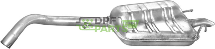 Koncový tlumič výfuku Ford Escort 1.8i GT-16V sedan kombi 95 -10/97, Polmo 08.134 A, OE 1109226 7288282 7288283
