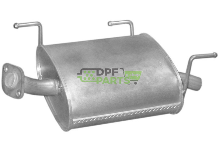 Tłumik końcowy Nissan Almera 1.5/1.8i -16V 00-06, Polmo 15.369 A, OE 20100-5M370 20100-BM500 20100-BM500KE 20100-BM505