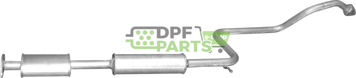 Tłumik środkowy Nissan Primera 1.6i-16V 00-02 , 1.8i-16v 99-02, Polmo 15.372 A, OE 20300-9F600 20300-9F600KE