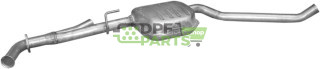 Střední tlumič výfuku Opel Omega B 2.2i -16V 99-03 kombi, Polmo 17.326 A, OE 8 52 252 91 57 089