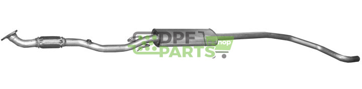Střední tlumič výfuku Opel Corsa D 1.4i 16V, Polmo 17.340 A, OE 13220793 5852595