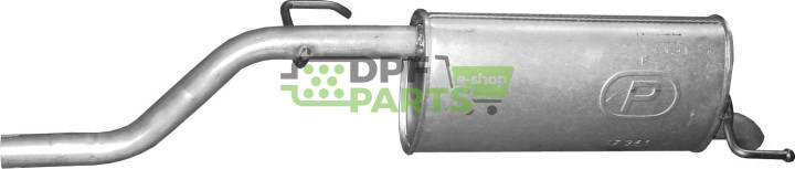 Koncový tlumič výfuku Opel Corsa D 1.0i 12V, Polmo 17.341 A, OE 13220780 5852679