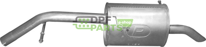 Koncový tlumič výfuku Peugeot 207 1.4 HDi Turbo Diesel, Polmo 19.184 A, OE 1730AH
