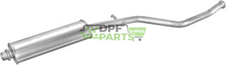 Střední tlumič výfuku Peugeot 206 1.6 98-00, Polmo 19.195 A, OE 1717A2
