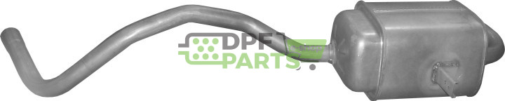 Koncový tlumič výfuku Renault Megane II 1.5 dCi Turbo diesel 02-09, Polmo 21.296 A, OE 8200189569 8200189574