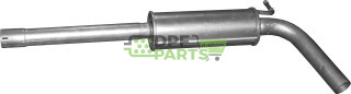Střední tlumič výfuku Audi A1 / Seat Ibiza / Skoda Fabia / VW Polo, Polmo 24.97 A, OE 6R0253209D 6R0253209L