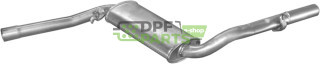 Střední tlumič výfuku VW Passat 1.8  1.8kat. 80-88/Sanatana 81-86, Polmo 30.15 A, OE 321253409A 323253409A