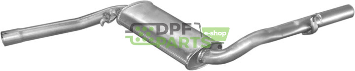 Střední tlumič výfuku VW Passat 1.8  1.8kat. 80-88/Sanatana 81-86, Polmo 30.15 A, OE 321253409A 323253409A