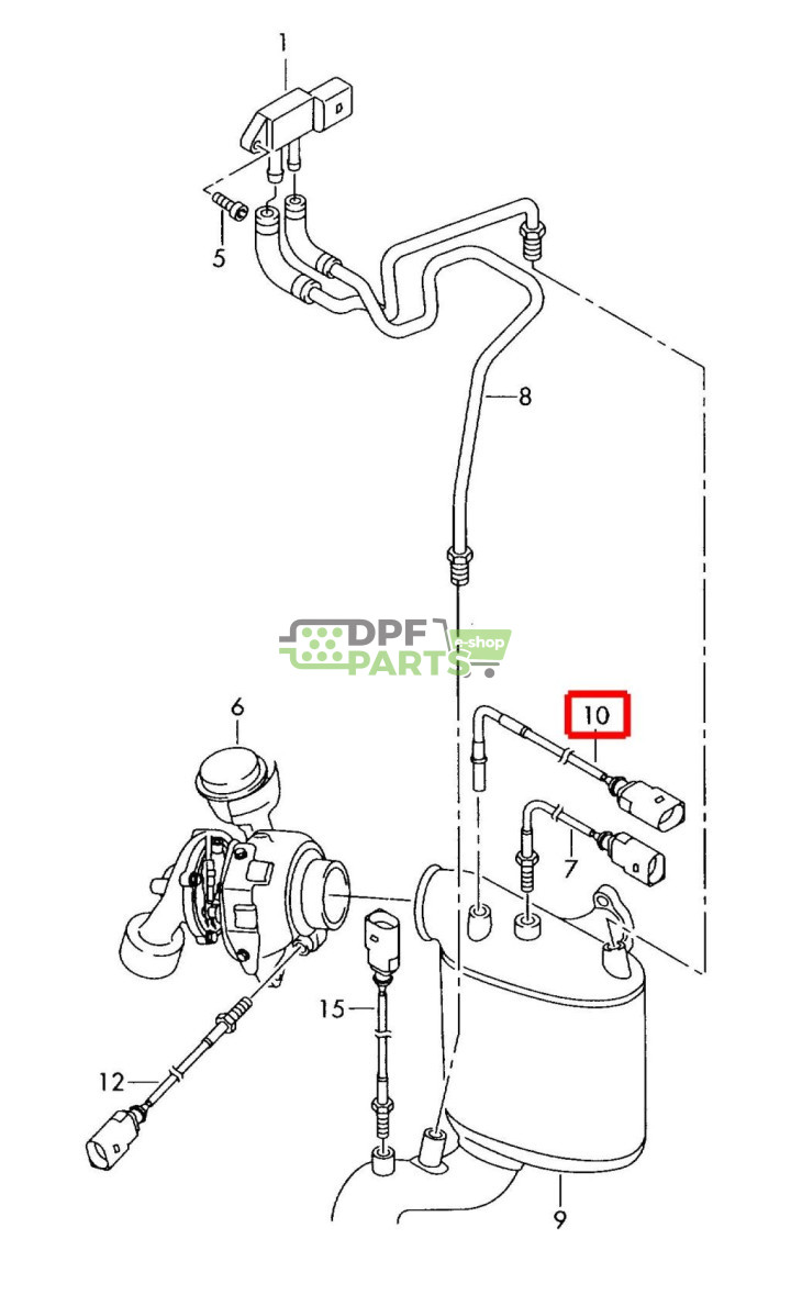 Czujnik temperatury spalin oryginał VW TRANSPORTER