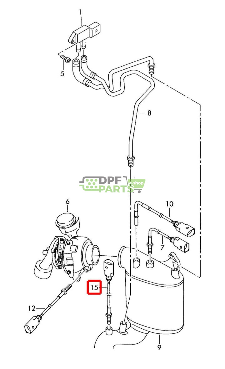 Czujnik temperatury spalin oryginał VW TRANSPORTER  