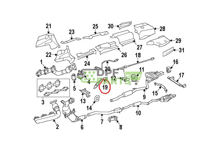 Czujnik temperatury spalin oryginał VW