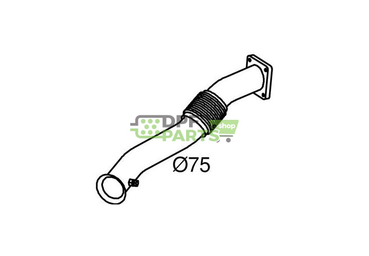 Rura kolektorowa z plecionką DINEX 28209 Nr OE: 99481953 , 98419097 , 98419003 