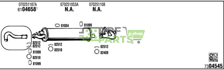 Rura kolektorowa Volkswagen - 070251187A