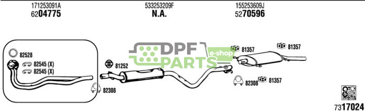Rura kolektorowa Volkswagen - 171253091A