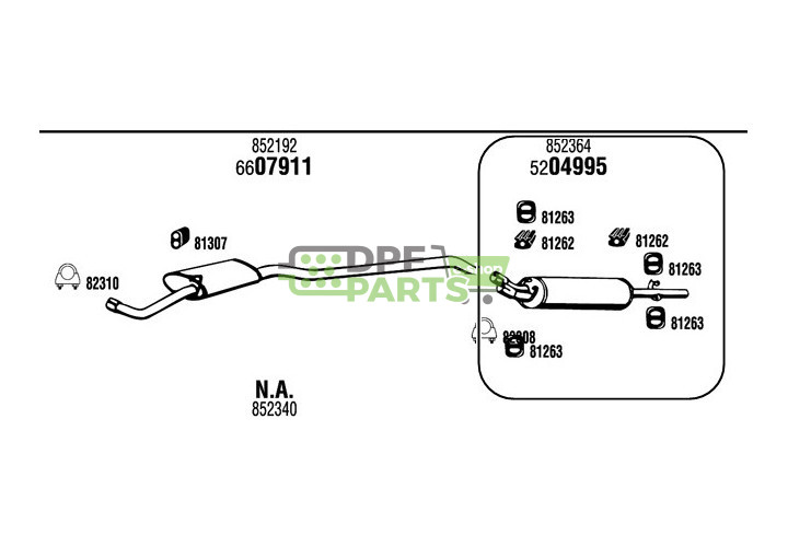 Tłumik końcowy Opel - 852364