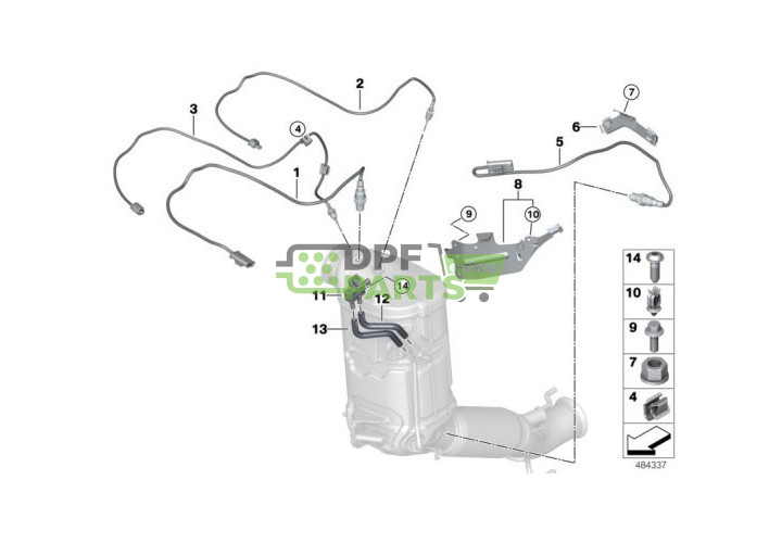 Czujnik różnicy ciśnienia BMW X1 20d, SAV - 13628585292