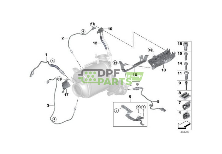 Czujnik różnicy ciśnienia BMW E70 X5 3.5d - 13627805758