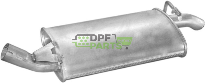 Koncový tlumič výfuku Ford Fiesta 89-93 1.6i, Polmo 08.200 A, OE 1659725 5026796 6188119 6606985