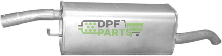 Koncový tlumič výfuku Ford Fusion 1.4 TDCi Turbo Diesel 05-, Polmo 08.672 A, OE 1207458 1221221 1230562 1316996 1353242 1383126 