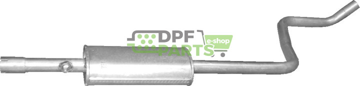 Střední tlumič výfuku Mitsubishi Colt 1.1i/1.3i 16V 01/04-, Polmo 14.06 A, OE MR 597568