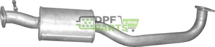 Střední tlumič výfuku Mitsubishi Pajero Pinin 1.8 GDi 16V 05/99-, Polmo 14.09 A, OE MR464597