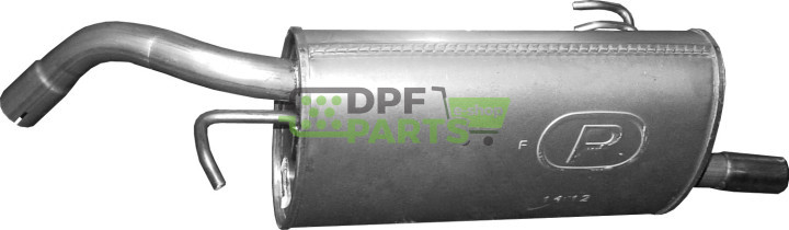 Koncový tlumič výfuku Mitsubishi Colt 1.1i 16V/1.3i 16V, Polmo 14.12 A, OE 1571A790 MR968906