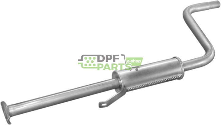 Střední tlumič výfuku Suzuki Swift 5D 1.3 kat 88-91, Polmo 25.26 A, OE 1430065B20 1430065E10 1430065E30
