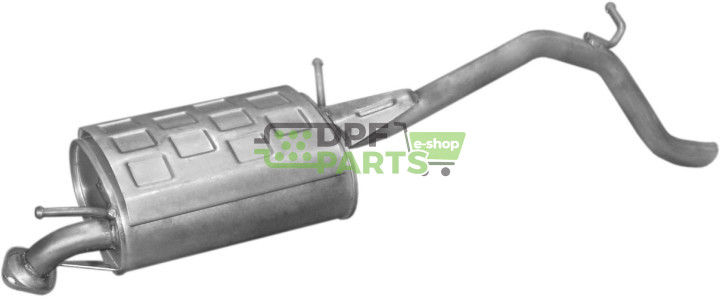 Koncový tlumič výfuku Suzuki Ignis 1.3i 01-03  Wagon R+ 1.0i 00, Polmo 25.57 A, OE 14300-80G00