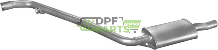 Střední tlumič výfuku VW Transporter 1.9-2.5 90-, Polmo 30.40 A, OE 023253409B