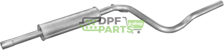 Střední tlumič výfuku VW Caddy/ Seat Inca 1.4-1.9D 95-, Polmo 30.50 A, OE 6K9.253.409D 6K9253409 6K9253409F