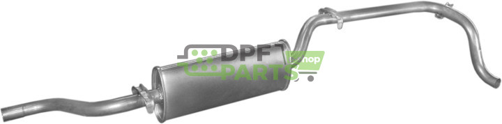 Koncový tlumič výfuku VW Caddy I 1.5 1.6 1.6D 08/82-07/92, Polmo 30.51 A, OE 179 253 609
