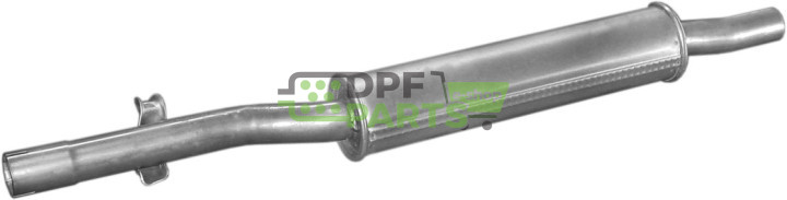 Střední tlumič výfuku VW Caddy I 1.6 1.6D 08/85-07/92, Polmo 30.52 A, OE 147 253 209 A