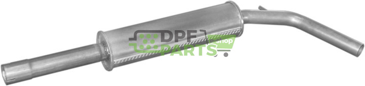 Střední tlumič výfuku VW Polo 1.4 -16V hatch.  10/99 -10/01, Polmo 30.609 A, OE 6N0 253 209 J