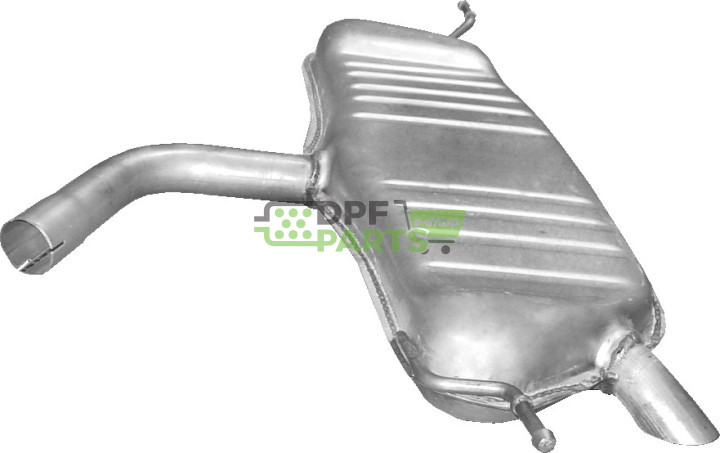 Koncový tlumič výfuku Golf V / Golf V Plus 1.6i/1.6 FSi, Polmo 30.616 A, OE 1K6253609F 1K6253609H
