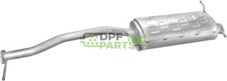 Střední tlumič výfuku Kia Sportage, Polmo 47.08 A, OE OK01840100D OK02040100D OK05D40100E OK05D40100G