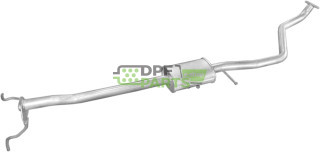 Střední tlumič výfuku Kia Rio 1.3/1.5 16V 2000-2002, Polmo 47.19 A, OE A OK32A40300D A OK32A40300E OK32A40300C