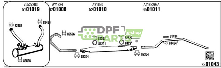 Tłumik I Citroen - 75527203